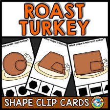 These shape turkeys will be a great math thanksgiving craft! Thanksgiving Activity Preschool Kindergarten Roast Turkey Shapes Center