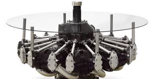 *** * this is a one of a kind table and only 1 was made. B 17 Wright R 1820 Cyclone Radial Engine Table