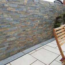Rustic Copper Split Face Wall Cladding Z Cladd Indian Stone Paving Patio Home Ebay Stone Cladding Exterior Stone Walls Garden Stone Wall Cladding