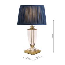 Turquoise indoor table lamp with gloria's crystal beaded shade and mosaic base. Laura Ashley Carson Antique Brass Crystal Table Lamp Base Small