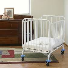 L A Baby Deluxe Holiday Crib 24 X 38 Metal Folding Crib With 3 Mattress Baby Cribs Baby Furniture Cribs
