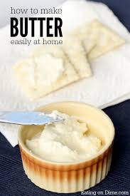 Using this heavy cream recipe for desserts isn't going to be ideal simply because of the taste of cream cheese. How To Make Butter With Heavy Cream Eating On A Dime Easy Homemade Butter Recipe Homemade Butter Recipes With Whipping Cream