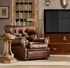 Churchill Leather Recliner With Nailheads Idee Deco Salon Moderne Fauteuil Original Idee Deco Salon
