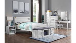 Cinderella creamy white youth bedroom set. Container White Youth Bedroom Furniture