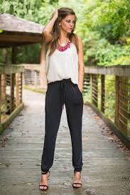Kiss On The Chic Jogger Pants Black Dress Joggers Black Joggers Outfit Jogger Pants Outfit Dressy