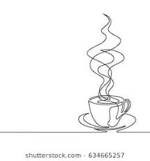 Continuous Line Drawing Of Cup Of Coffee Vector Illustration Continuous Line Drawing Simple Line Drawings Line Art Drawings