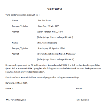 Pin Oleh Maudina S Di Surat Kuasa Surat Nama Solo