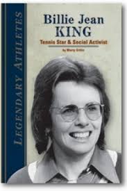 One of the greatest tennis players of all time and a presidential medal of freedom recipient for her advocacy for women in sports and lgbtq . Billie Jean King