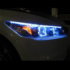 Led Headlight Strips Blue Car Truck Kit 2 Bright Led Headlight Like Audi