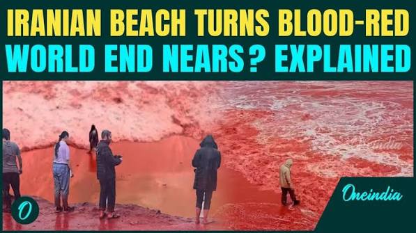 DISTURBING VIDEO: ‘Blood Rain’ Turns Iran’s Hormuz Beach Into a Scary Scene  | Scientists Explain...