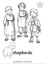 Advent & christmas, coloring pages. Nativity Colouring Page Shepherds