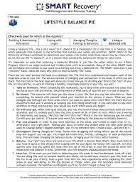 Lifestyle Balance Pie Worksheet Smart Recovery Pie Worksheets Meaningful Life Worksheets
