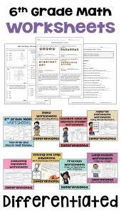 6th Grade Ratios Worksheet 6th Grade Math Differentiated Worksheet Bundle For Math In 2020 6th Grade Worksheets Middle School Math Worksheets Math