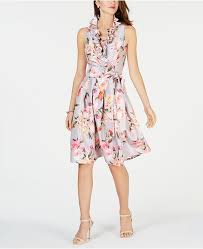 Jessica Howard Petite Ruffled Fit Flare Dress Reviews Dresses Petites Macy S Fit Flare Dress Macys Fashion Flare Dress