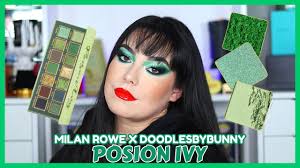 MILAN ROWE X DOODLES BY THE BUNNY POISON IVY PALETTE TUTORIAL & REVIEW