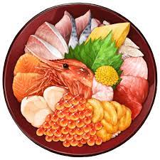 Artstation Sashimi Rice Bowl Sehyun Lee Watercolor Food Japanese Food Illustration Japanese Food Art