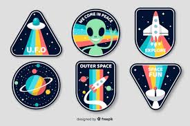 Many rock a sticker on a bumper, primarily of the brands they support or even a funny quote or whatnot. Premium Vector Artistic Space Sticker Collection Design