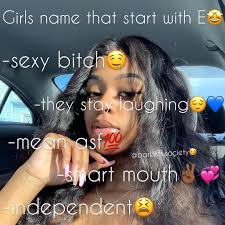 Girls Name That Start With E Tag Someone If Their Name Starts With E Comment Below Ur Name One By One What Di Girl Names Names For Snapchat Girl Tips