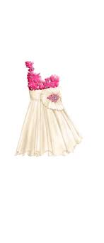 pink and cream single strap dress topmodel kleiderskizzen kleidchen