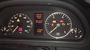 How To Reset Tyre Pressure On Mercedes A Class Youtube