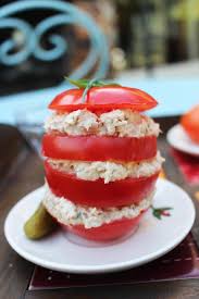 Recette 44 Millefeuille De Tomate Au Thon Et Boursin Tomate Au Thon Alimentation Recette