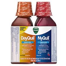 Vicks Dayquil Nyquil Cold Flu Relief Combo Pack Liquid Cherry