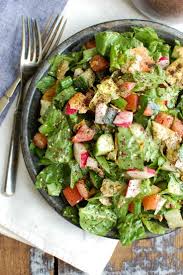 Fattoush Salad Recipe Middle Eastern Salads Healthy Salad Recipes Fattoush Salad