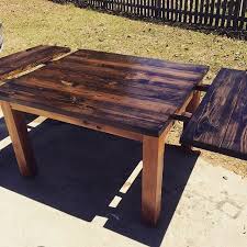 Crafty Ryans On Instagram A Dining Table With Removable Leaf Extensions Dark Walnut Top Stain And Natural Cedar Colo Dining Table Dining Decor Rustic House
