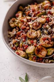 Waitrose & partners food brussels sprouts with pancetta and pine nuts recipe on waitrose.com. Maple Mustard Roasted Brussels Sprouts With Pancetta Pine Nuts Parmesan Recipe With Images Brussel Sprouts Pancetta Roasted Brussel Sprouts