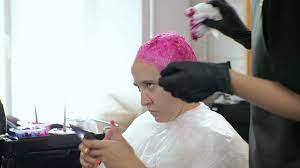 Below you will find an interactive google map which will tell you where there are hair salon located near you. The Hairdresser Dyes The Woman S Hair Pink Home Salon During The Epidemic Lgbt With A Mask On My Face Stock Video Footage Storyblocks