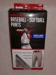 Details About Franklin Deluxe Baseball Softball Pants Size Youth Large Grey