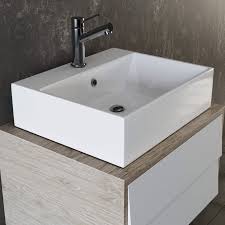 Vilstein C Keramik Waschbecken Hangewaschbecken Aufsatzwaschbecken Waschtisch Weiss 50 Cm Waschbecken Ohne Hahnloch Waschbecken Aufsatzwaschbecken