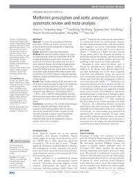 Watch the shocking video below on why doctors in the know no longer prescribe metformin! Pdf Metformin Prescription And Aortic Aneurysm Systematic Review And Meta Analysis