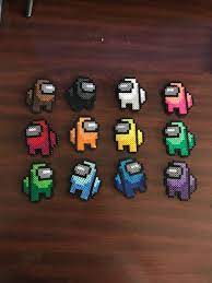 Among Us Characters Perler Beads Melty Bead Designs Perler Crafts Easy Perler Bead Patterns