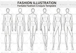 Femate Fashion Croquis Template Downloadable Items Made With Adobe Illustrati Fashion Illustration Poses Fashion Design Drawings Illustration Fashion Design