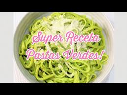 Como Preparar Pastas Verdes Tallarines En Salsa Verde Facil Receta Recetas Con Pasta Youtube