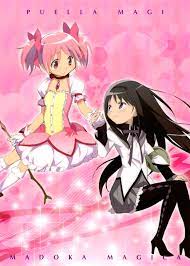 Madoka Y Homura Magical Girl Anime Madoka Magica Mahō Shōjo Madoka Magica