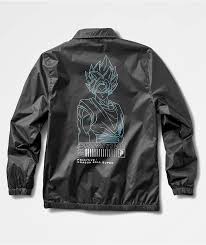 Primitive X Dragon Ball Super Super Saiyun Goku Black Coaches Jacket Zumiez In 2020 Coach Jacket Mens Clothing Styles Goku Black