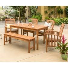 Forest Gate Arvada 6 Piece Acacia Wood Outdoor Dining Set Bed Bath Beyond Patio Dining Set Patio Set Patio Dining