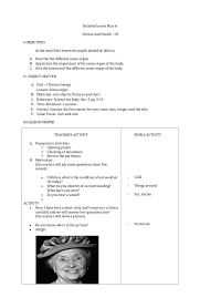 Sample Lesson Plan In Science Five Senses Kindergarten Science Lesson Plans Health Lesson Plans Elementary Lesson Plans