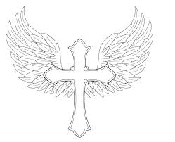 39+ coloring pages angel wings for printing and coloring. Cross With Angel Wings Coloring Pages