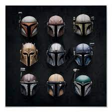 Mandalorians Helmets Poster Zazzle Com Star Wars Helmet Star Wars Pictures Star Wars Images
