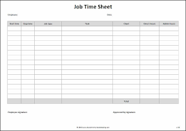 Time Sheets Template Timesheet Template Job Cards Excel Templates