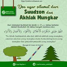 Doa Agar Selamat Dari Suudzon Dan Akhlak Mungkar Motivasi Kutipan Pelajaran Hidup Doa