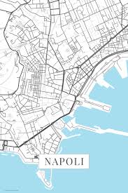 Via del maio di porto 9. Stadtkarte Von Napoli White Ç€ Alle Stadtkarten Und Landkarten Zum Aufhangen