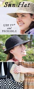 Fashionable Turn Brim Sun Hats That Easily Pack In A Purse Or Suitcase Upf 50 Coated Fibers Reflect Rays And Keep You Cool Discovered Sun Hats Brim Hat Hats