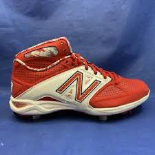 New balance's name is written out in its entirety on the inside, again in. New Balance Mid Cut 4040v2 Metal Baseball Cleats M4040ar2 Red White Ebay