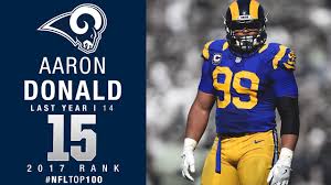 Find the latest in aaron donald merchandise and memorabilia, or check out the rest of our nfl football gear. 15 Aaron Donald Dt Rams Top 100 Players Of 2017 Nfl Youtube