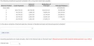 Solved The Following Instalment Payment Schedule Is For A