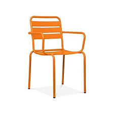 Amazon Com Paris Orange Metal Stackable Arm Chair Set Of 4 Chairs Metal Chairs Dining Chair Set Chair Set